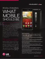 Preview for 1 page of LG Revolution Specifications