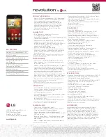 Preview for 2 page of LG Revolution Specifications