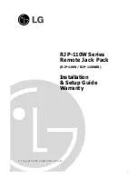 LG RJP-110W Installation & Setup Manual предпросмотр