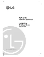 Предварительный просмотр 1 страницы LG RJP-201M Installation & Setup Manual