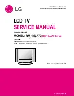 Предварительный просмотр 1 страницы LG RM-15LA70 Service Manual