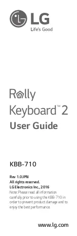 Preview for 1 page of LG Rolly Keyboard 2 KBB-710 User Manual