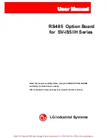 LG RS 485 User Manual предпросмотр