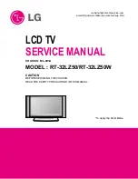 Preview for 1 page of LG RT-32LZ50 Service Manual