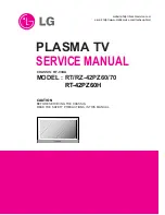 Предварительный просмотр 1 страницы LG RT-42PZ60 Service Manual