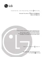 LG RU-27FB30C Installation And Operating Manual preview