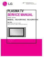 Preview for 1 page of LG RU-42PX10 Service Manual