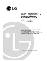 Предварительный просмотр 1 страницы LG RU-44SZ51D -  - 44" Rear Projection TV Owner'S Manual