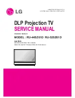 LG RU-44SZ61D -  - 44" Rear Projection TV Service Manual preview