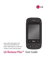 Preview for 5 page of LG Rumour Plus User Manual