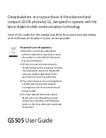 Preview for 1 page of LG Sentio GS505 User Manual