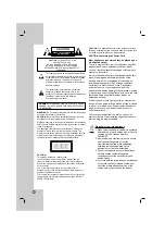 Предварительный просмотр 2 страницы LG SH52PR-C Owner'S Manual