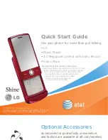 LG Shine Quick Start Manual preview