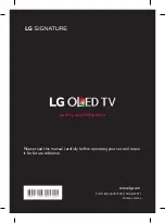 LG SIGNATURE OLED65G6V.AEK Quick Start Manual предпросмотр