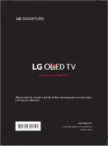 Предварительный просмотр 1 страницы LG SIGNATURE OLED65G6V Safety And Reference