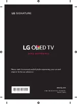 Предварительный просмотр 13 страницы LG SIGNATURE OLED65G7 Series Manual