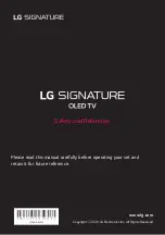 Предварительный просмотр 1 страницы LG SIGNATURE OLED77ZX Safety And Reference