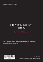 LG SIGNATURE OLED77ZX9LA.AEU Safety And Reference предпросмотр