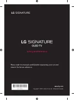 Preview for 1 page of LG SIGNATURE OLED77ZXPTA.AAU Safety And Reference