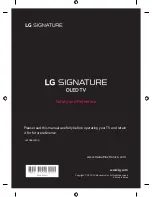 Preview for 2 page of LG SIGNATURE OLED88Z9PUA Safety And Reference