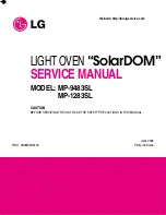 Предварительный просмотр 1 страницы LG SolarDOM MP-1283SL Service Manual