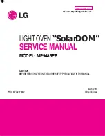 LG SolarDOM MP9485FR Service Manual preview