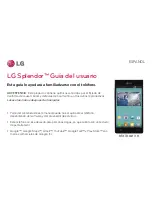 Preview for 1 page of LG Splendor (Spanish) Guía Del Usuario