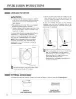 Предварительный просмотр 12 страницы LG Steam Dryer DLEX2450 Series Owner'S Manual