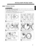 Предварительный просмотр 13 страницы LG Steam Dryer DLEX2450 Series Owner'S Manual