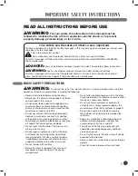 Предварительный просмотр 3 страницы LG Steam Dryer DLEX7177SM User'S Manual & Installation Instructions