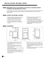 Предварительный просмотр 10 страницы LG STEAM DRYERS DLEX3001P User'S Manual & Installation Instructions