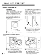 Предварительный просмотр 12 страницы LG STEAM DRYERS DLEX3001P User'S Manual & Installation Instructions