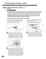 Предварительный просмотр 20 страницы LG STEAM DRYERS DLEX3001P User'S Manual & Installation Instructions