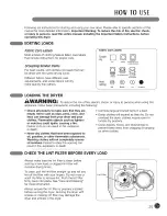 Предварительный просмотр 25 страницы LG STEAM DRYERS DLEX3001P User'S Manual & Installation Instructions