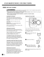 Предварительный просмотр 36 страницы LG STEAM DRYERS DLEX3001P User'S Manual & Installation Instructions