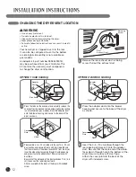 Предварительный просмотр 12 страницы LG STEAM DRYERS TD-V1000S User'S Manual & Installation Instructions