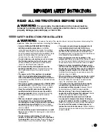 Preview for 5 page of LG Steam Washer WM0001HTMA User'S Manual & Installation Instructions