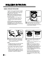 Preview for 14 page of LG Steam Washer WM0001HTMA User'S Manual & Installation Instructions