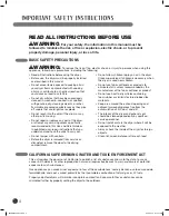 Preview for 4 page of LG SteamDryer DLEX2501R User'S Manual & Installation Instructions