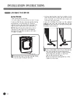 Предварительный просмотр 12 страницы LG SteamDryer DLEX3001P User'S Manual And Installation Instructions