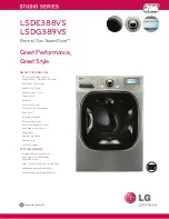 Preview for 1 page of LG SteamDryer LSDE388VS Specifications