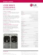 Preview for 2 page of LG SteamDryer LSDE388VS Specifications