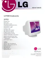 Предварительный просмотр 1 страницы LG StudioWorks 700B (Dutch) Specifications