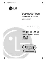 LG SUPER MULTI FORMAT RECORDING DR787T Owner'S Manual preview