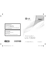 Preview for 1 page of LG T300 User Manual