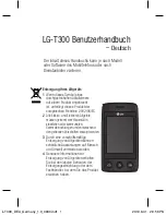 Предварительный просмотр 3 страницы LG T300 User Manual