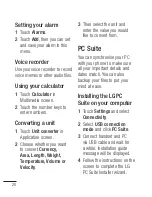 Preview for 22 page of LG T320G User Manual