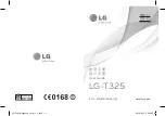 Preview for 1 page of LG T325 User Manual