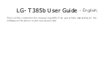 Preview for 4 page of LG T385b User Manual