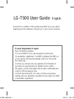 Preview for 3 page of LG T535 User Manual